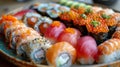 Assorted Sushi Plate Royalty Free Stock Photo