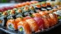 Assorted Sushi Plate Royalty Free Stock Photo