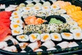 Assorted sushi plate Royalty Free Stock Photo