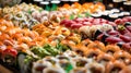 Assorted Sushi Platter Close-Up Royalty Free Stock Photo