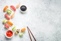 Sushi assorted set Royalty Free Stock Photo