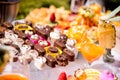 assorted sweets on party table Royalty Free Stock Photo