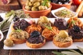 Assorted of tapenade Royalty Free Stock Photo