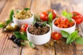 assorted of tapenade Royalty Free Stock Photo