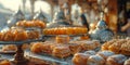 Assorted Traditional Middle Eastern Sweets. A decadent display of traditional Middle Eastern sweets, with intricate designs and a