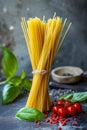 Assorted italian fresh pasta Royalty Free Stock Photo