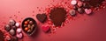 Assorted Valentine's Day Chocolates and Hearts GenerativeAI