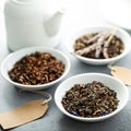 Assorted variety of loose leaf teas