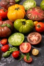 Assorted variety tomatoes Royalty Free Stock Photo