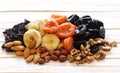 Assorted various dried fruits Royalty Free Stock Photo