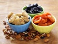 Assorted various dried fruits Royalty Free Stock Photo