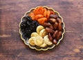 Assorted various dried fruits Royalty Free Stock Photo