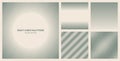 Assorted Various Halftone Pale Green Wavy Lines Textures Vector Pattern Set