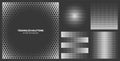 Assorted Various Contrast Triangular Halftone Texture Vector Patterns Background