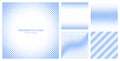 Assorted Various Pale Blue Checker Halftone Texture Vector Pattern Collection