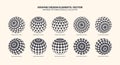 Assorted Various Vector Balls In Different Positions With Triangular Pattern Set