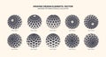 Assorted Various Vector 3D Balls In Different Positions With Scale Pattern Set