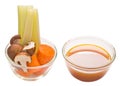 Assorted vegetable and stock isolated