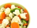 Vegetables in bowl isolated closeup