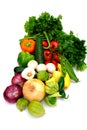 Assorted Vegetables On White Royalty Free Stock Photo