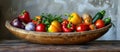 Assorted Vegetables in Wooden Bowl Royalty Free Stock Photo
