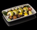 Assorted vegetarian sushi set Royalty Free Stock Photo