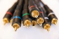 Assorted video cables Royalty Free Stock Photo