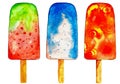 Assorted watercolor popsicles