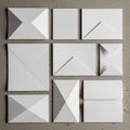 Envelopes create a minimalist aesthetic, emphasizing clean lines Royalty Free Stock Photo