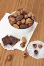 Assorted Whole Nuts In A Bowl Royalty Free Stock Photo