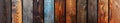 Assorted Wood Planks Arranged in Group Royalty Free Stock Photo