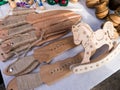 Assorted wooden cutlery wooden, knife, cutlery Royalty Free Stock Photo