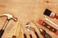 Assortment of work tools Royalty Free Stock Photo