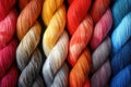 Assorted Yarn Skeins in Various Colors Royalty Free Stock Photo