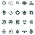 assorted yoga symbol set. Vector illustration decorative design Royalty Free Stock Photo