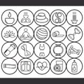 assorted zen and exercise icon set. Vector illustration decorative design Royalty Free Stock Photo