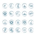 assorted zen icons set. Vector illustration decorative design Royalty Free Stock Photo