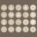 assorted zen and yoga icon set. Vector illustration decorative design Royalty Free Stock Photo