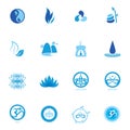 assorted zen and yoga icon set. Vector illustration decorative design Royalty Free Stock Photo