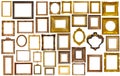 Assortment of art frames Royalty Free Stock Photo