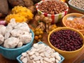 Assortment of beans and legumes Royalty Free Stock Photo