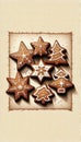 Festive Christmas Gingerbread Cookies, AI Generated