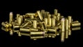 Assortment of Brass casings and pistol ammunition