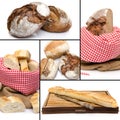 Assortment of bread collage Royalty Free Stock Photo