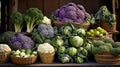 assortment cabbage broccoli fresh