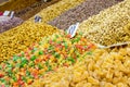 Assortment of candied fruits and nuts in Morocco Royalty Free Stock Photo