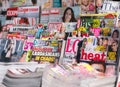 Assortment of celebrity gossip magazines