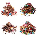 Assortment of Chocolate Bars and Candies Royalty Free Stock Photo