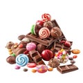 Assortment of Chocolate Bars and Candies Royalty Free Stock Photo