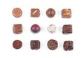 Assortment of chocolate candies and pralines